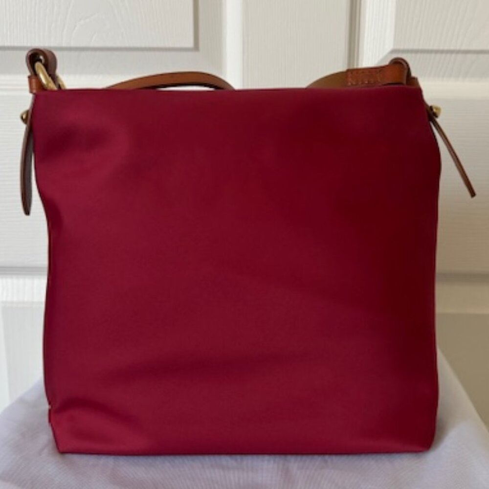Dooney & Bourke Windham Daisy Letter Carrier Wine - Picture 2 of 16